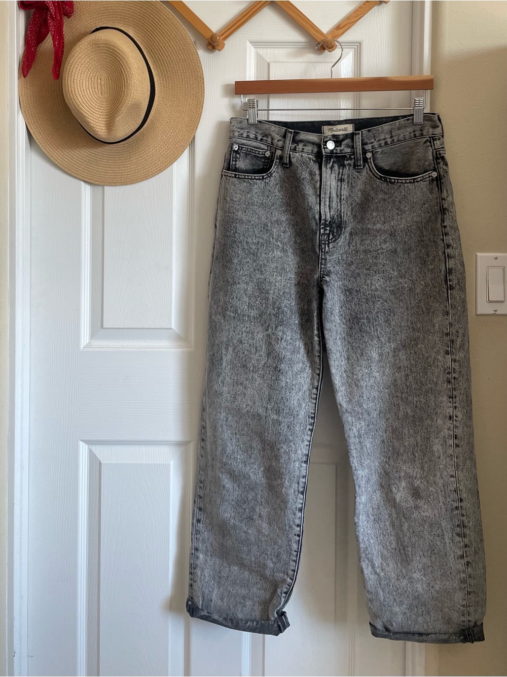 MADEWELL The Perfect Vintage Straight Jean in Acid Wash